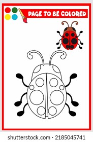coloring book for kids. bug