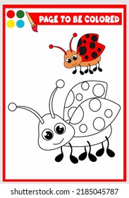 coloring book for kids. bug