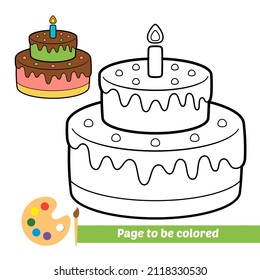 Libro de coloración para niños, vector de pastel