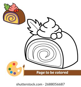coloring book for kids, cake vector