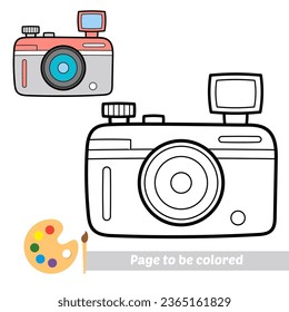 libro de colores para niños, vector de cámara