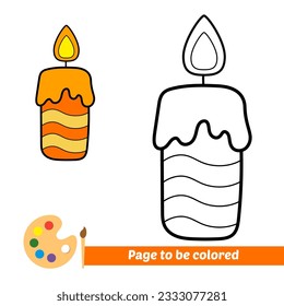coloring book for kids, candle vector