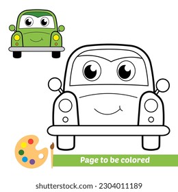 coloring book for kids, car vector