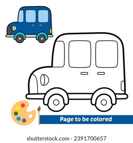 coloring book for kids, car vector