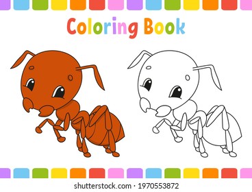 Coloring Book Kids Cartoon Character Vector Stock Vector (Royalty Free ...