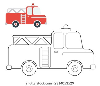 Coloring book for kids, cartoon monsters, aliens. Vector illustration on a white background