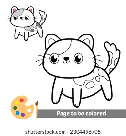 coloring book for kids, cat vector