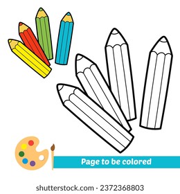 libro de colores para niños, vector de lápices de colores