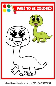 coloring book for kids. cute dino vector