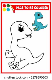 coloring book for kids. cute dino vector