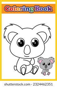 coloring book for kids cute koala