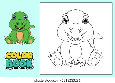 Coloring book for kids dinosaur