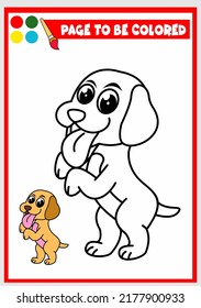 coloring book for kids. dog vector