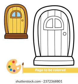 libro de colores para niños, vector de puerta