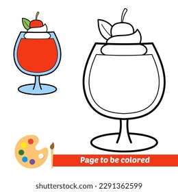 coloring book for kids, drink vector