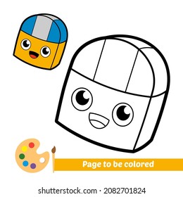 Coloring book for kids, eraser vector