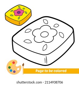 Coloring book for kids, eraser vector