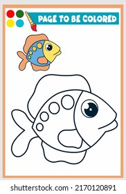 coloring book for kids. fish