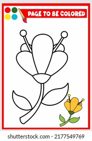libro de colorear para niños. vector de flores