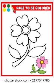 coloring book for kids. flower vector
