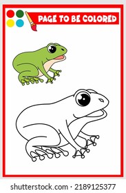 coloring book for kids. frog
