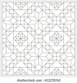 Coloring Book Kids Geometric Pattern Vector Stock Vector (Royalty Free ...