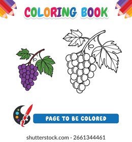 Livro de colorir para crianças graps vetor