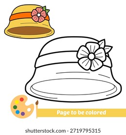 Libro de colorear para los niños, Vector del sombrero