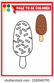 coloring book for kids. ice cream