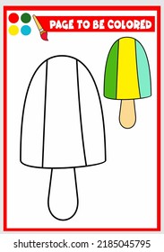 coloring book for kids. ice cream
