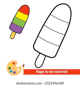 coloring book for kids, ice cream vector