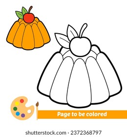 coloring book for kids, jelly vector