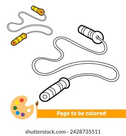 coloring book for kids, jump rope vector