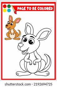 Coloring Book Kids Kangaroo Stock Vector (royalty Free) 2192694725 