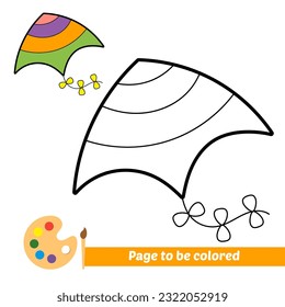 coloring book for kids, kite vector