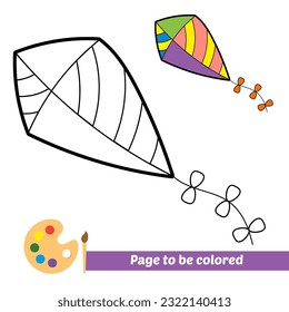 coloring book for kids, kite vector