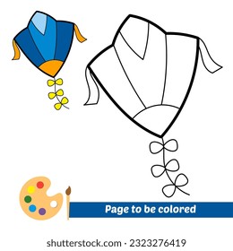 coloring book for kids, kite vector