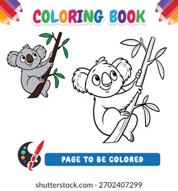 Coloring book for kids Koala vector