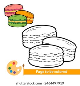 libro para colorear para niños, Vector macaron