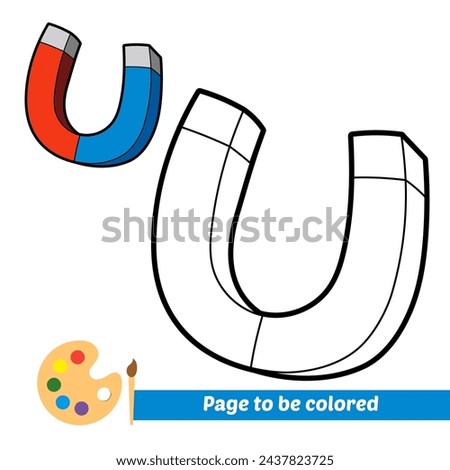 coloring book for kids, magnet vector