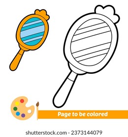 coloring book for kids, mirror vector