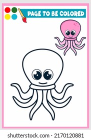 coloring book for kids. octopus