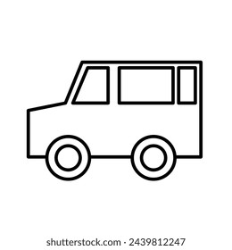 Coloring book for kids outlines car vector illustration