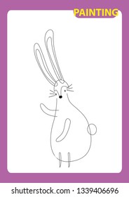 coloring book for kids Coloring page outline of cartoon cute Vector illustration