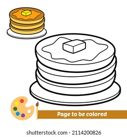 Libro de colores para niños, vector de crepes