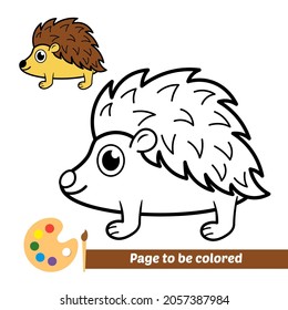 Coloring Book Kids Porcupine Vector Stock Vector (Royalty Free ...