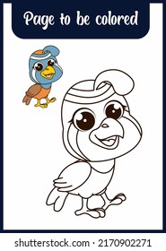 coloring book for kids. quail