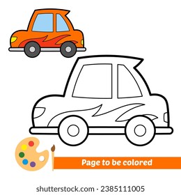 coloring book for kids, race car vector