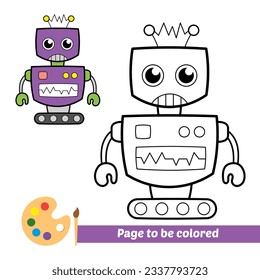 Farbbuch für Kinder, Robotervektor