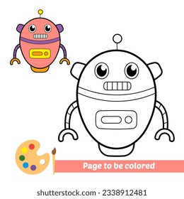 Farbbuch für Kinder, Robotervektor
